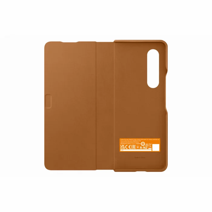 Samsung Galaxy Fold3 Leather Flip Cover Camel [Mazlietots]